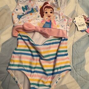 Kids Colorful Striped One Piece Swimsuit